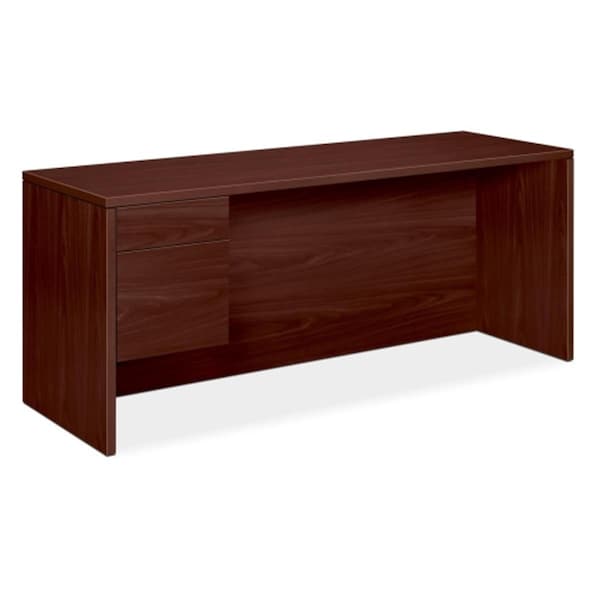 The Hon Co HON10546LNN Left Pedestal Credenza 72 in. x 24 in. x 29.5 in. Mahogany H10546L.NN - main